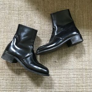 Vintage combat / work boots leather